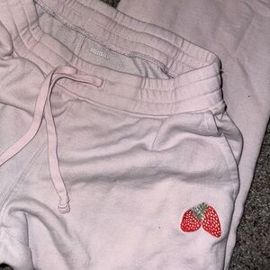Hollister Pink Track Pants with Elastic Waistband